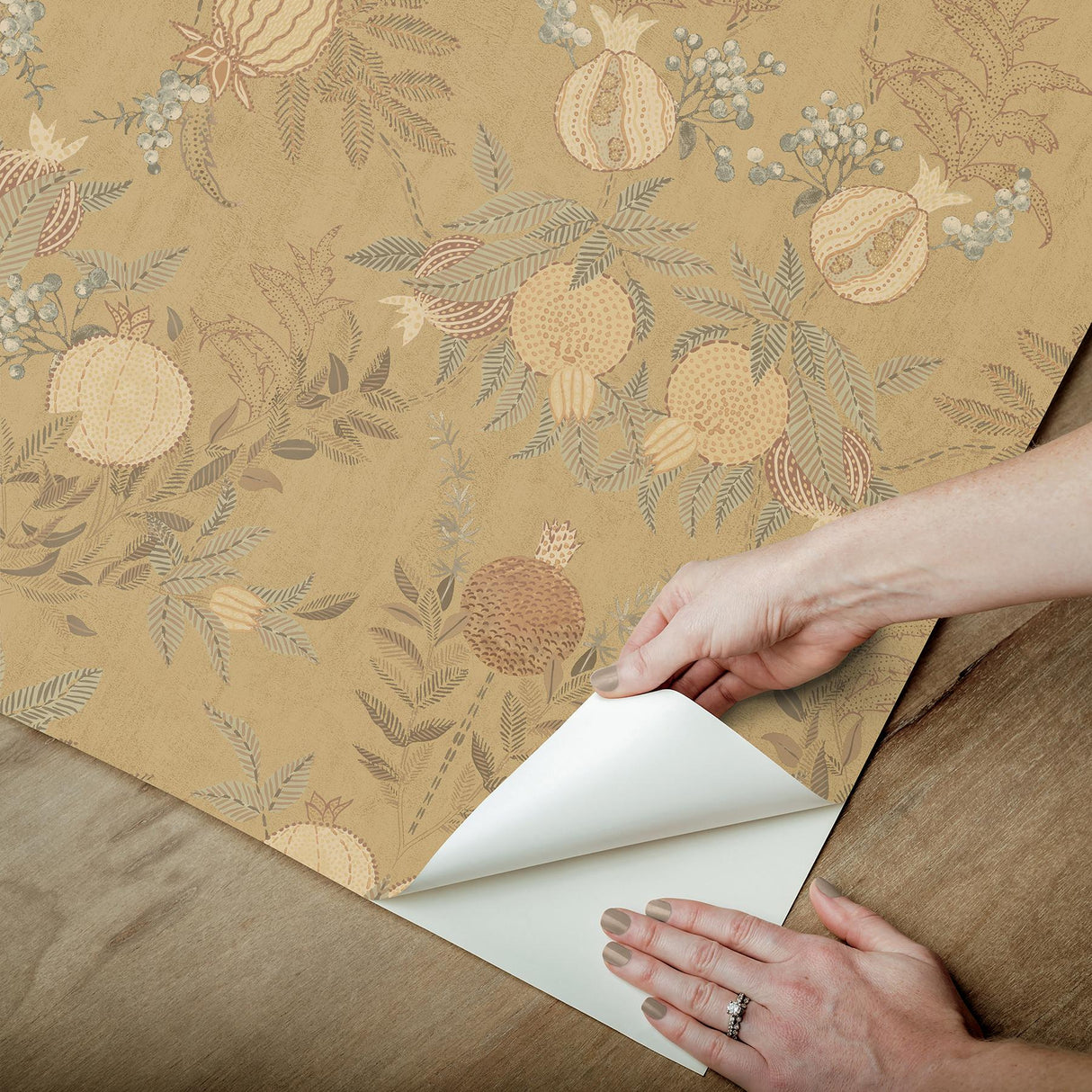 York Melograno Wheat Peel & Stick Wallpaper