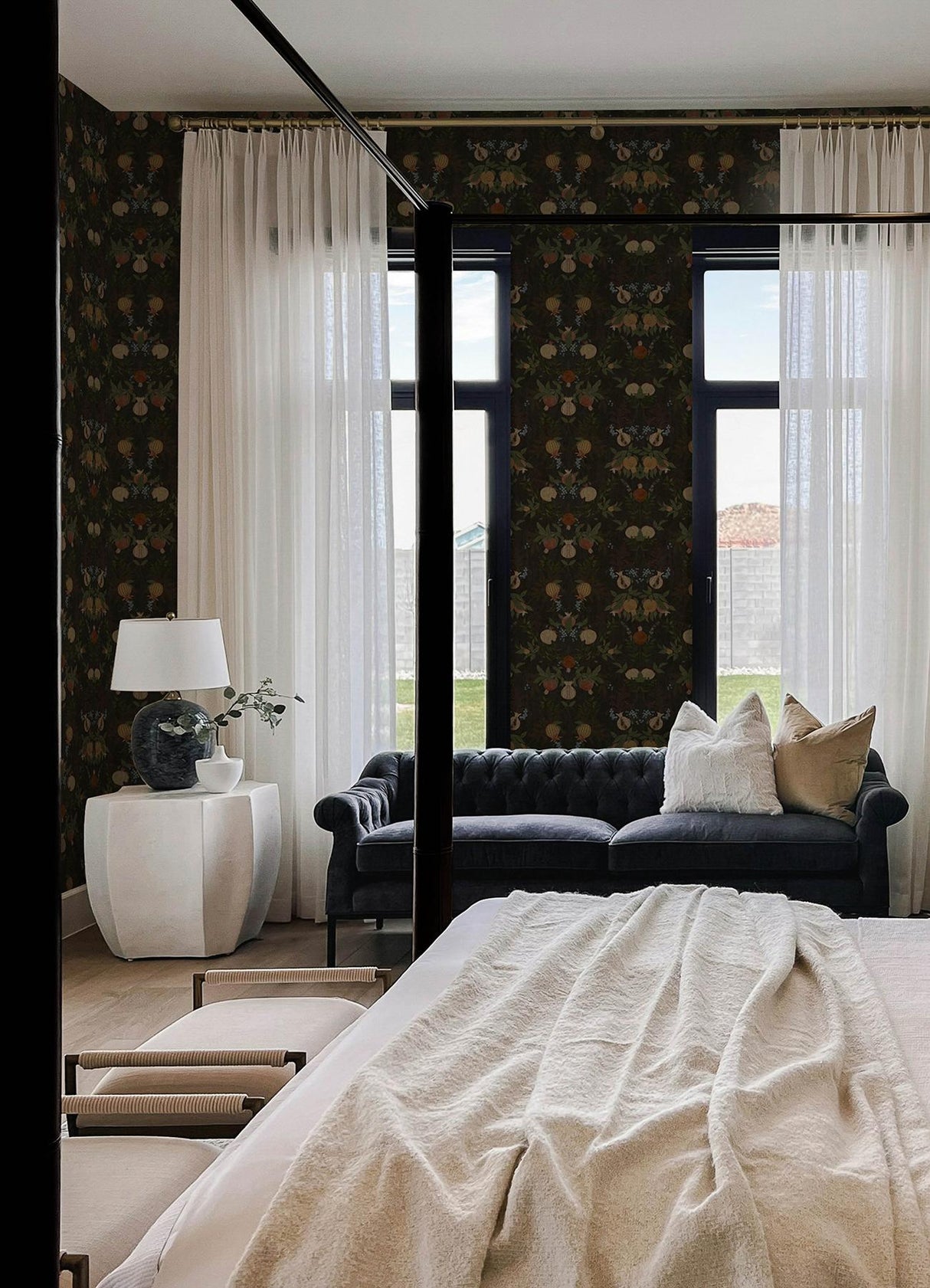 York Melograno Cinder Peel & Stick Wallpaper