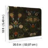 York Melograno Cinder Peel & Stick Wallpaper