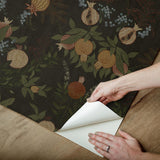 York Melograno Cinder Peel & Stick Wallpaper