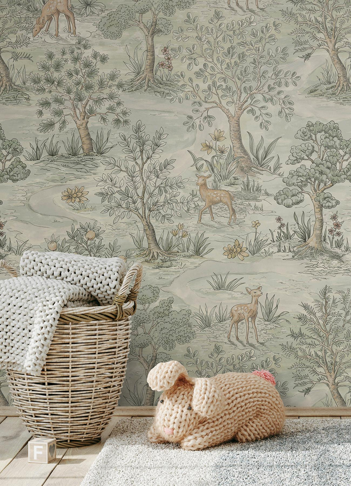 York Bramble Wintergreen Peel & Stick Wallpaper