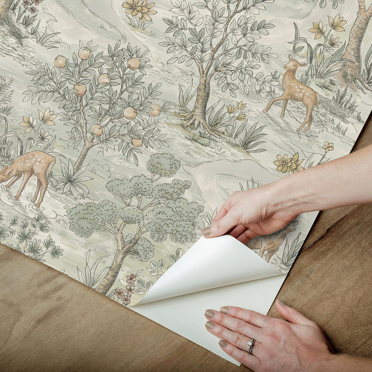 York Bramble Wintergreen Peel & Stick Wallpaper
