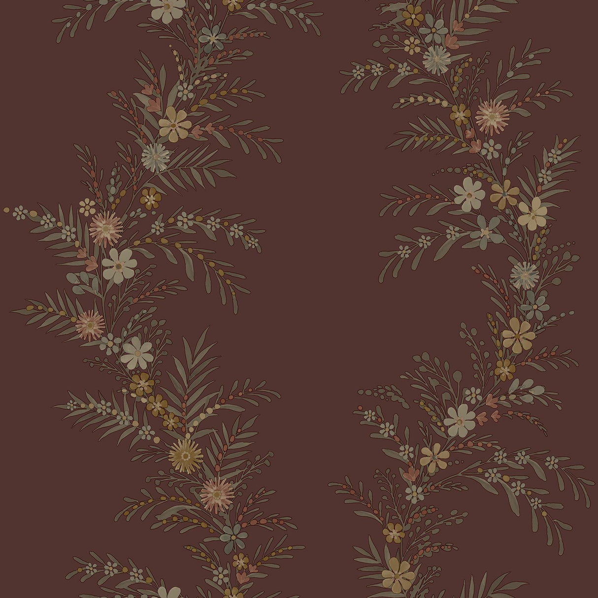 York Posy Cranberry Peel & Stick Wallpaper