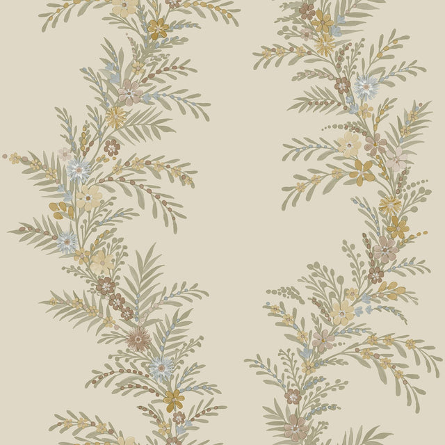 York Posy Vanilla Peel & Stick Wallpaper
