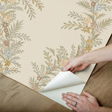 York Posy Vanilla Peel & Stick Wallpaper