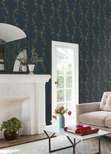 York Posy Midnight Peel & Stick Wallpaper