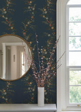 York Posy Midnight Peel & Stick Wallpaper
