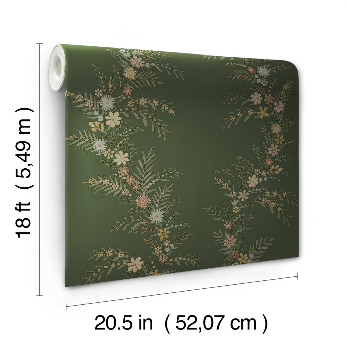 York Posy Spruce Peel & Stick Wallpaper