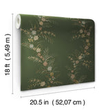 York Posy Spruce Peel & Stick Wallpaper