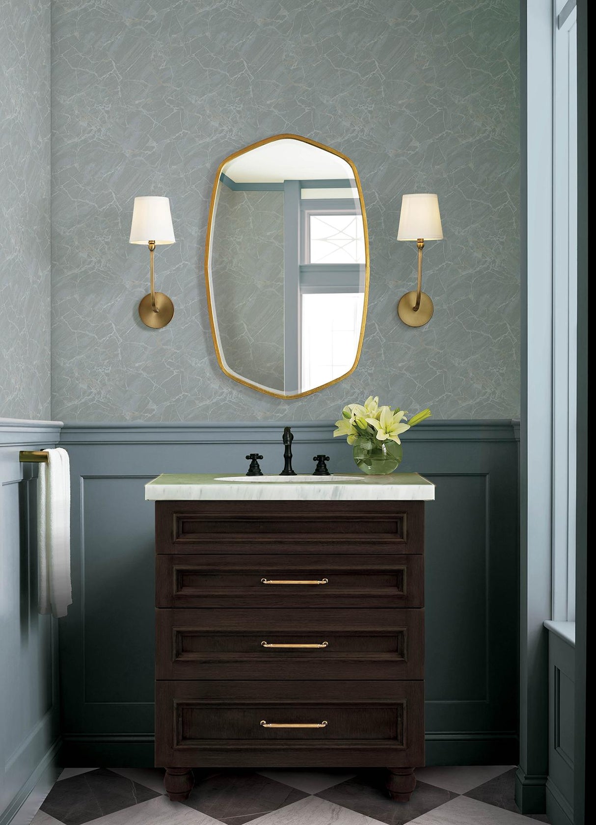 York Jade Moonstone Peel & Stick Wallpaper