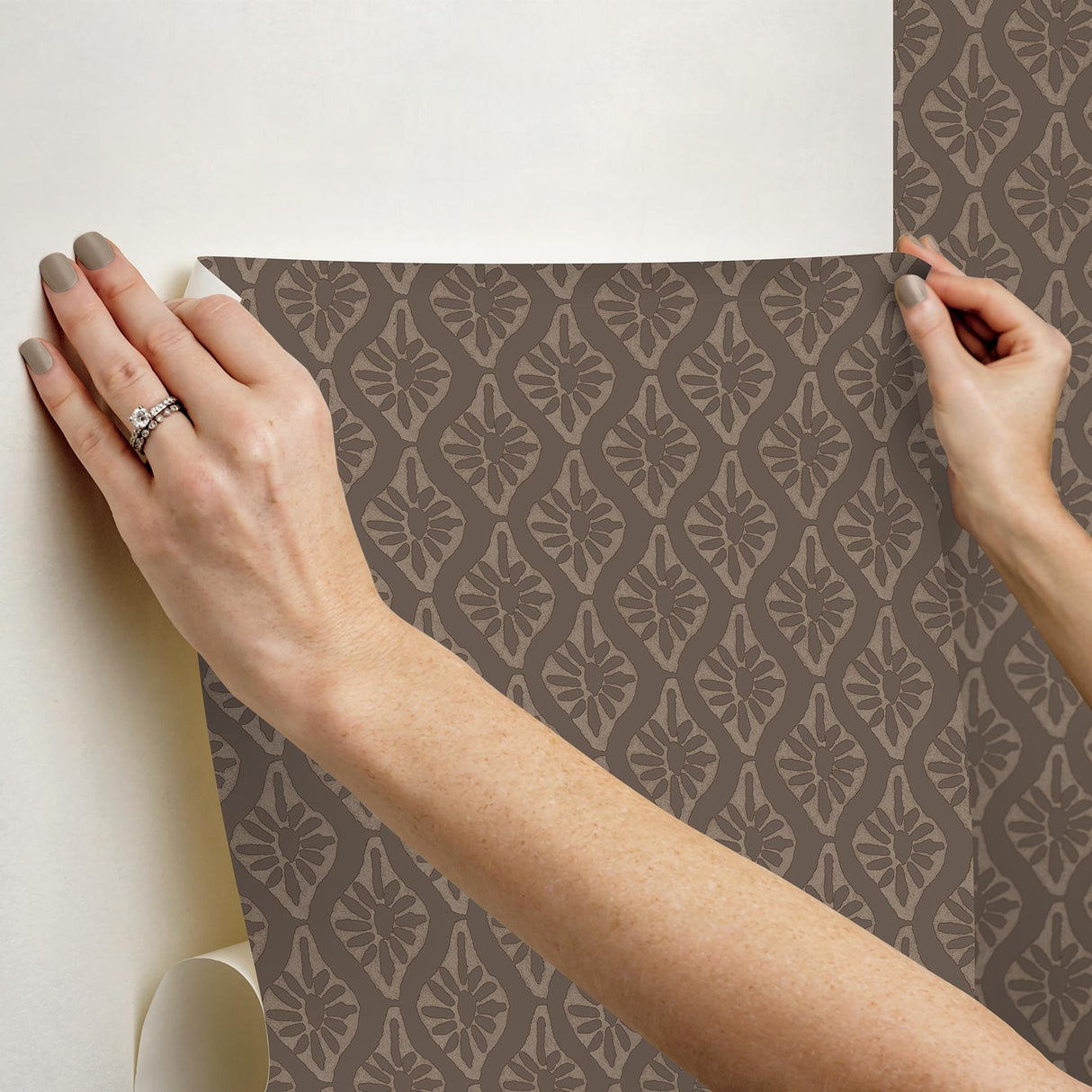 York Nova Carob Brown Peel & Stick Wallpaper