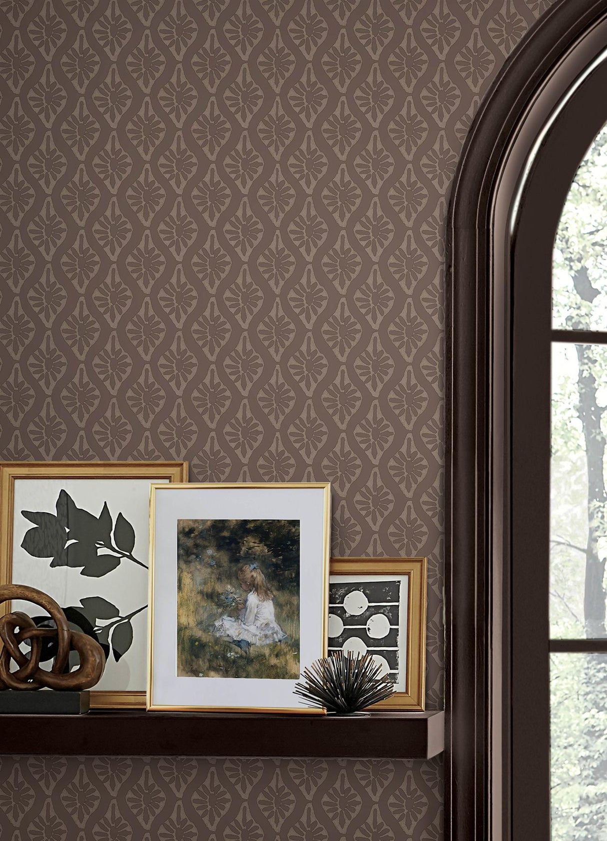 York Nova Carob Brown Peel & Stick Wallpaper