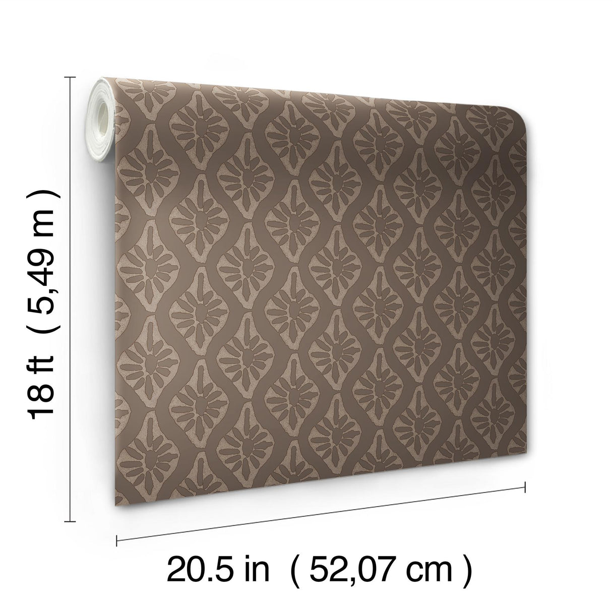 York Nova Carob Brown Peel & Stick Wallpaper