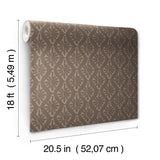 York Nova Carob Brown Peel & Stick Wallpaper