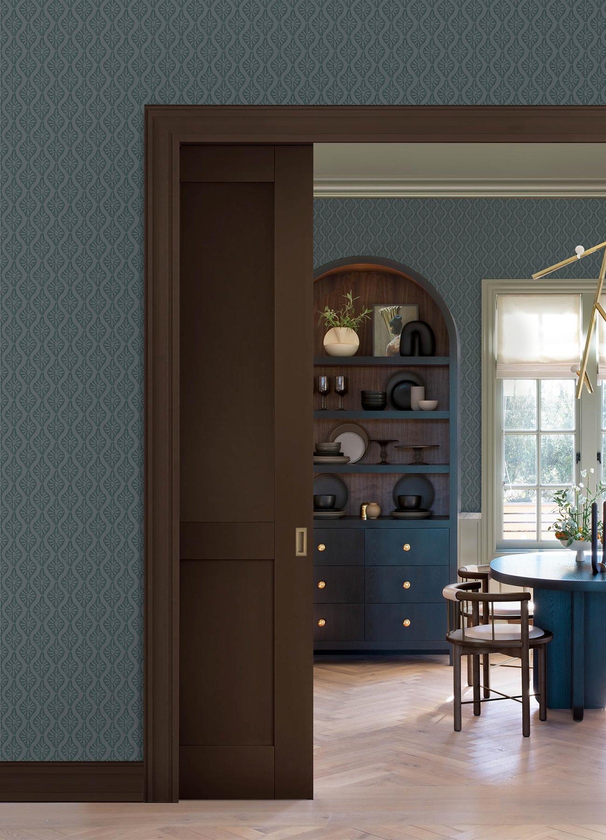 York Nova Blue Smoke Peel & Stick Wallpaper