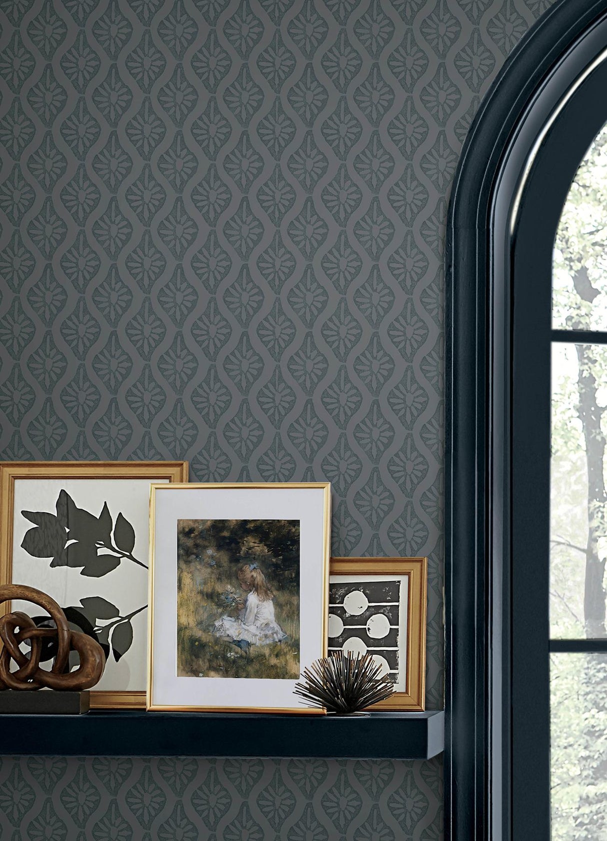 York Nova Blue Smoke Peel & Stick Wallpaper