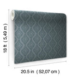 York Nova Blue Smoke Peel & Stick Wallpaper