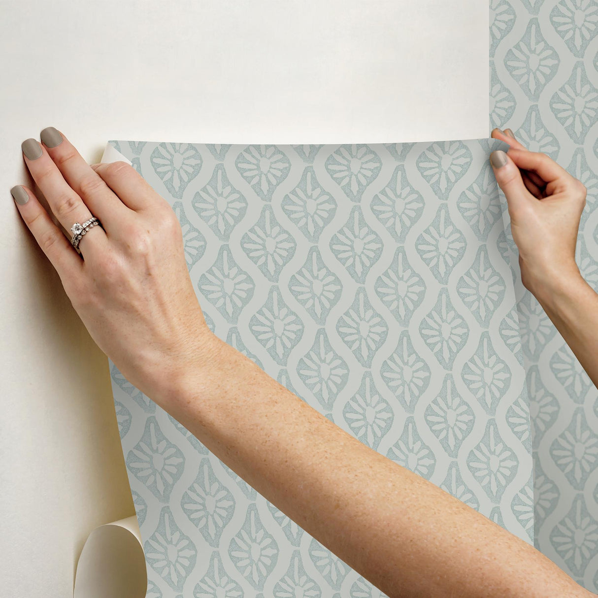 York Nova Mist Blue Peel & Stick Wallpaper