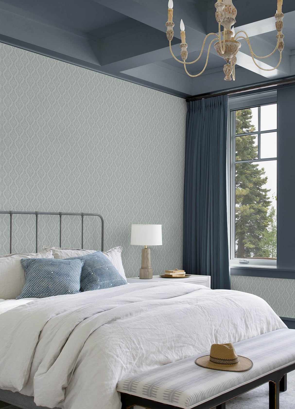 York Nova Mist Blue Peel & Stick Wallpaper