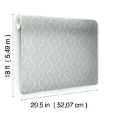 York Nova Mist Blue Peel & Stick Wallpaper