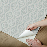 York Nova Mist Blue Peel & Stick Wallpaper