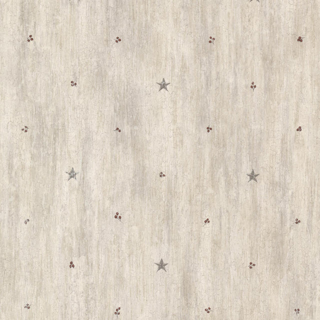 York Bryndle Grey Barnstar & Sprigs Wallpaper