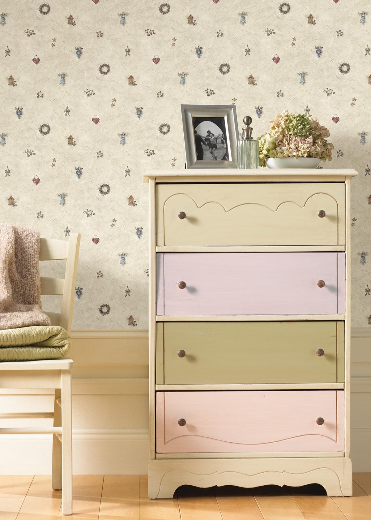 York Apple Creek Stone Country Toss Wallpaper