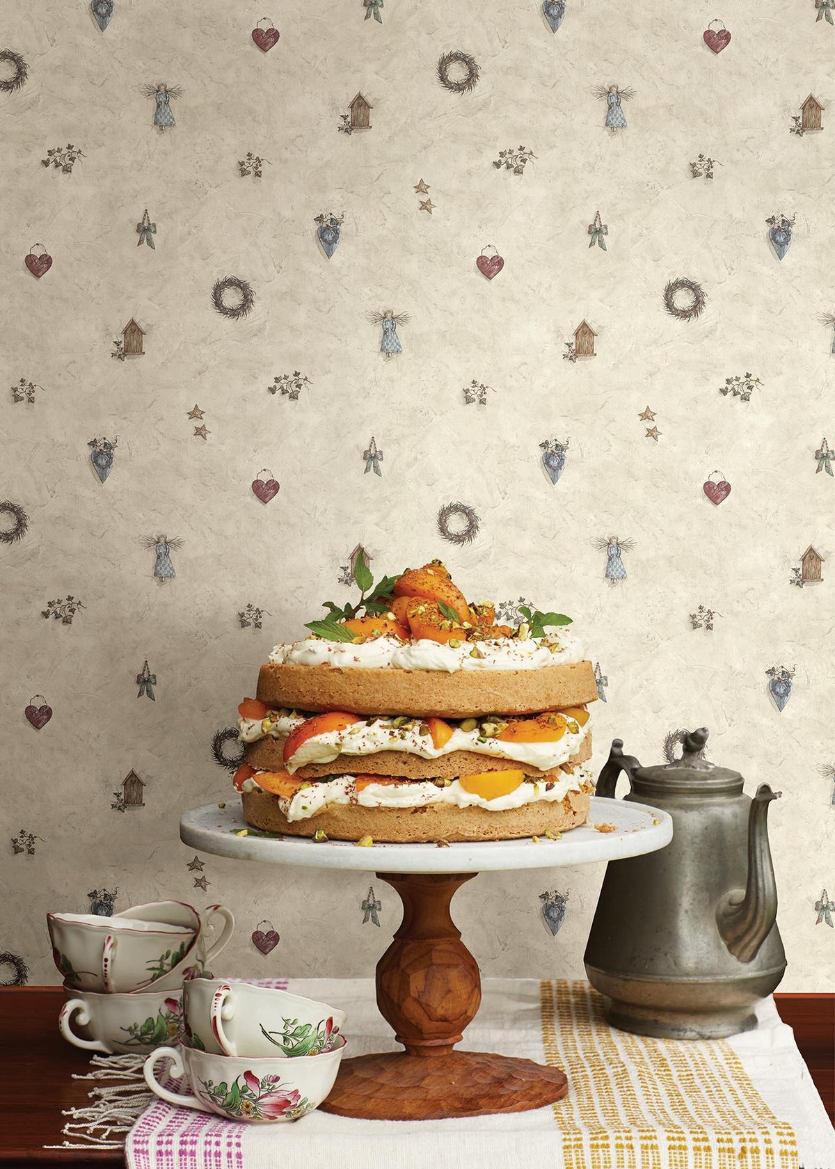 York Apple Creek Stone Country Toss Wallpaper