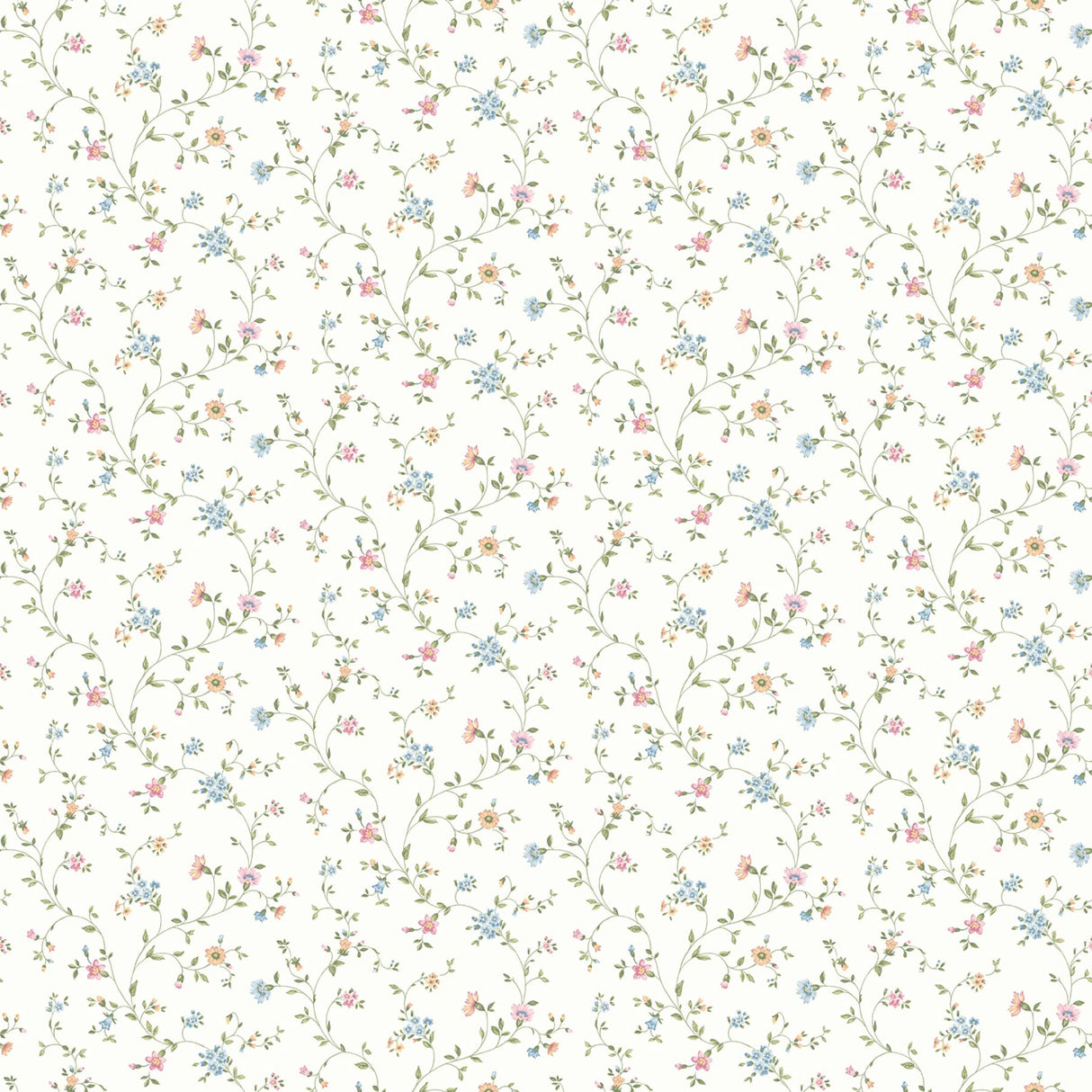 York Shelby Blush Calico Floral Wallpaper