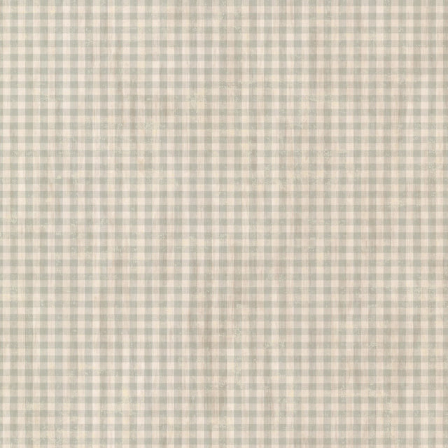 York Greer Aqua Gingham Check Wallpaper