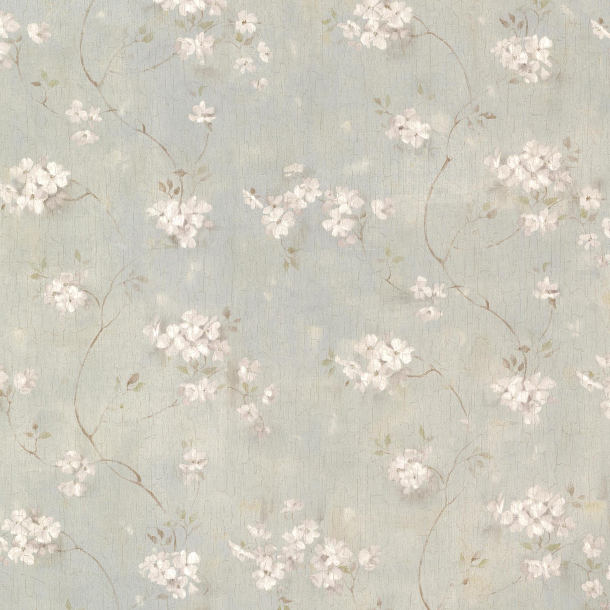 York Dixie Aqua Floral Trail Wallpaper