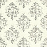 York Arronsburg Ivory Damask Wallpaper