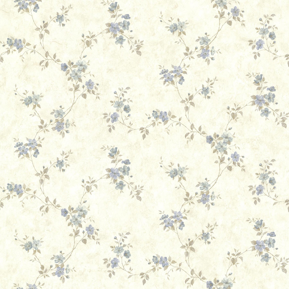 York Rose Valley Sky Floral Trail Wallpaper