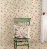 York Rose Valley Pink Floral Trail Wallpaper