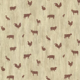 York Farnhan Brick Animal Toss Wallpaper