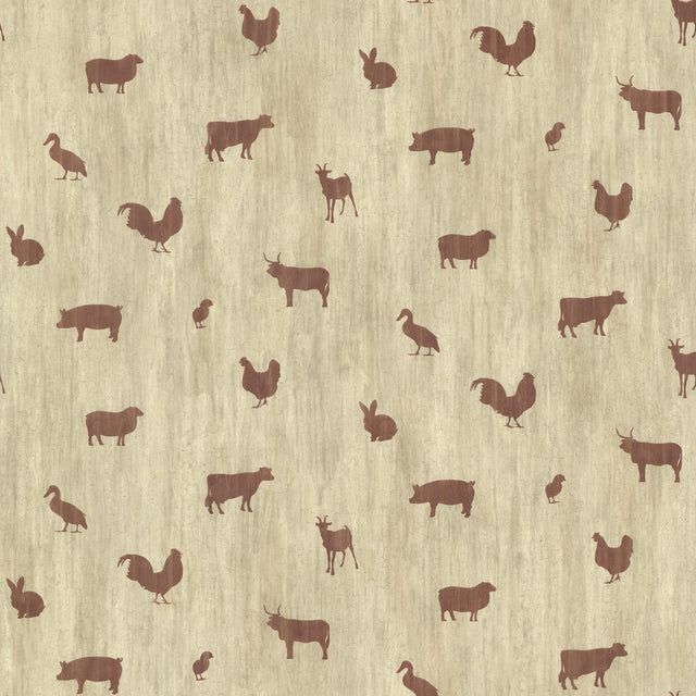 York Farnhan Brick Animal Toss Wallpaper