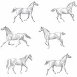 York Burnett Off-White Horses Wallpaper