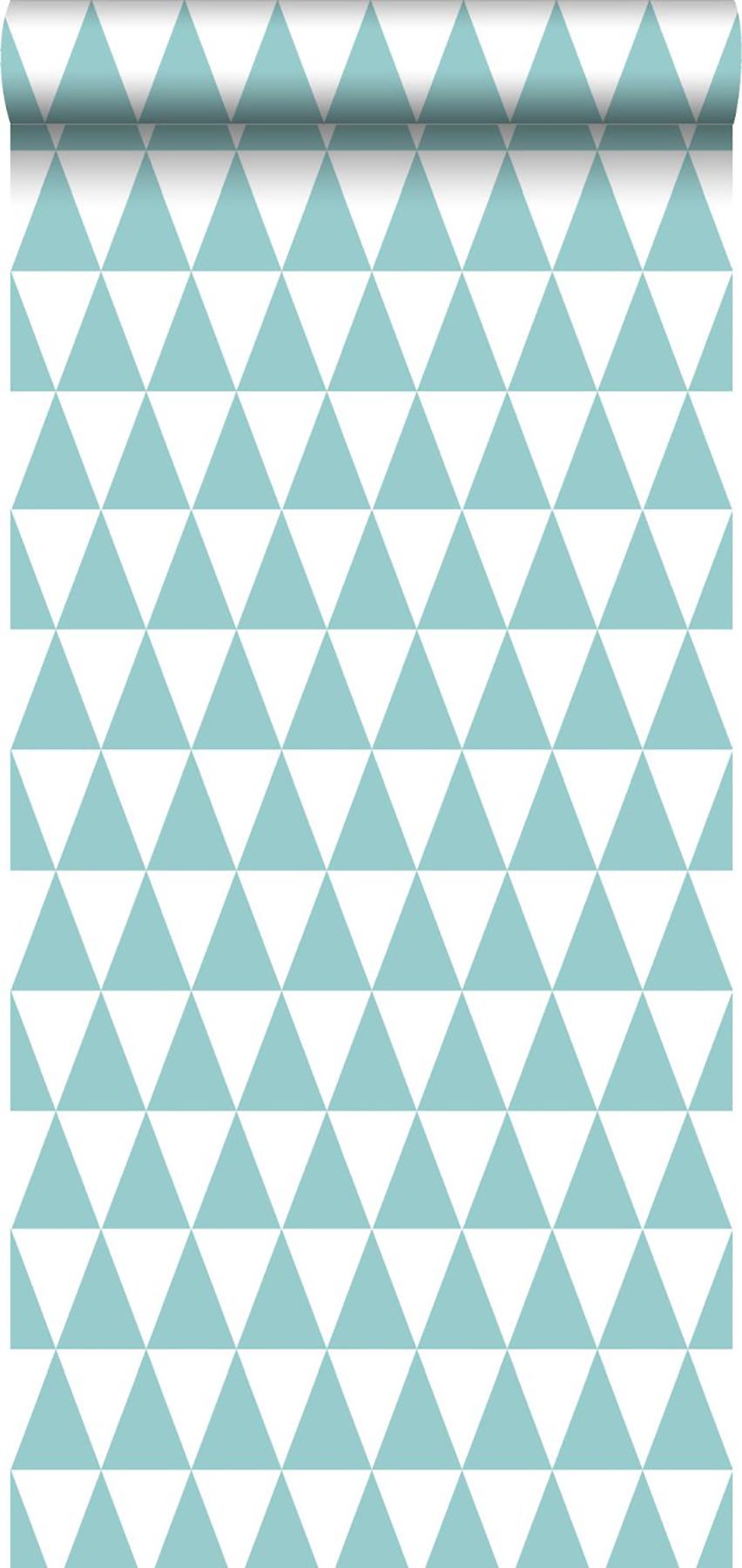 York Verdon Aquamarine Geometric Wallpaper