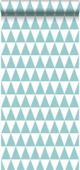 York Verdon Aquamarine Geometric Wallpaper