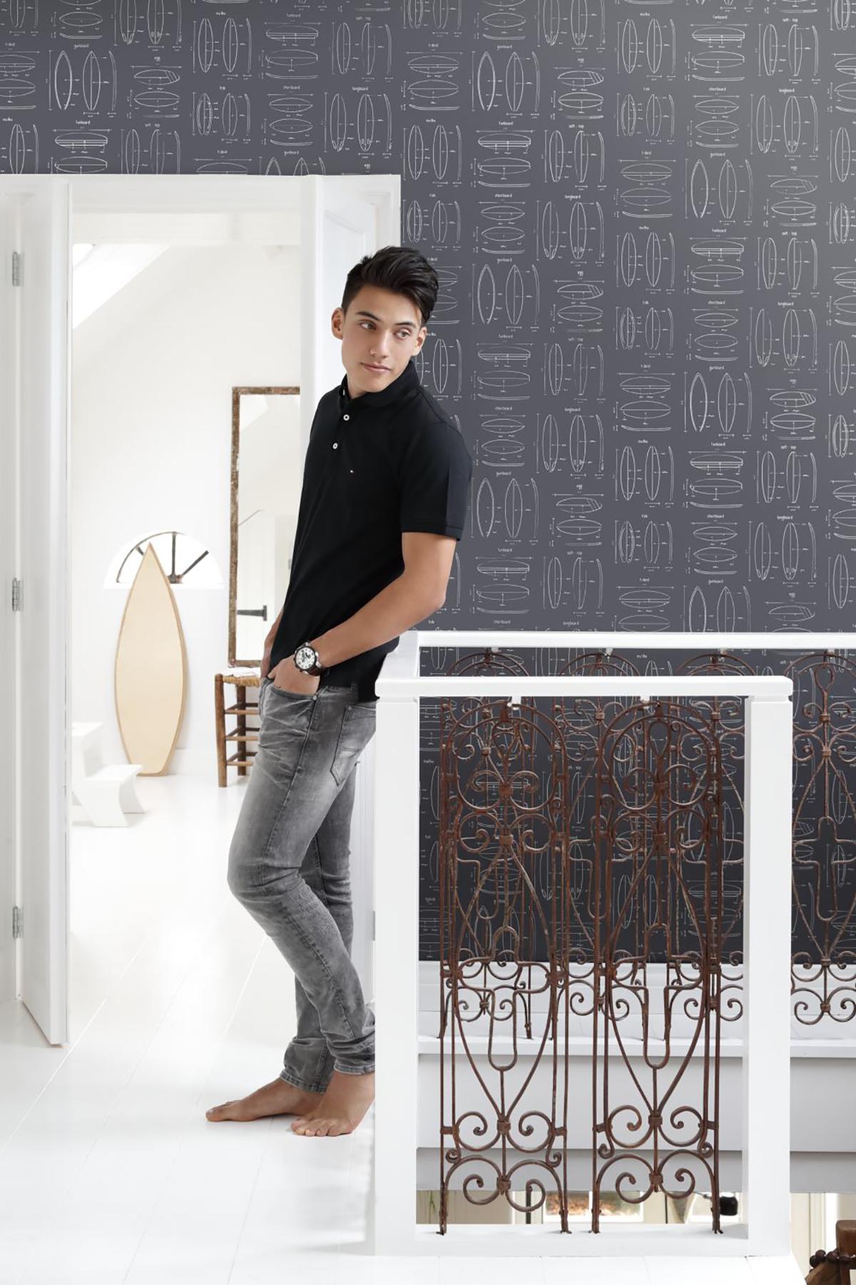 York Cosette Taupe Equations Wallpaper