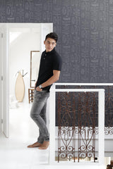 York Cosette Taupe Equations Wallpaper