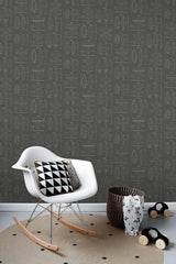 York Cosette Taupe Equations Wallpaper