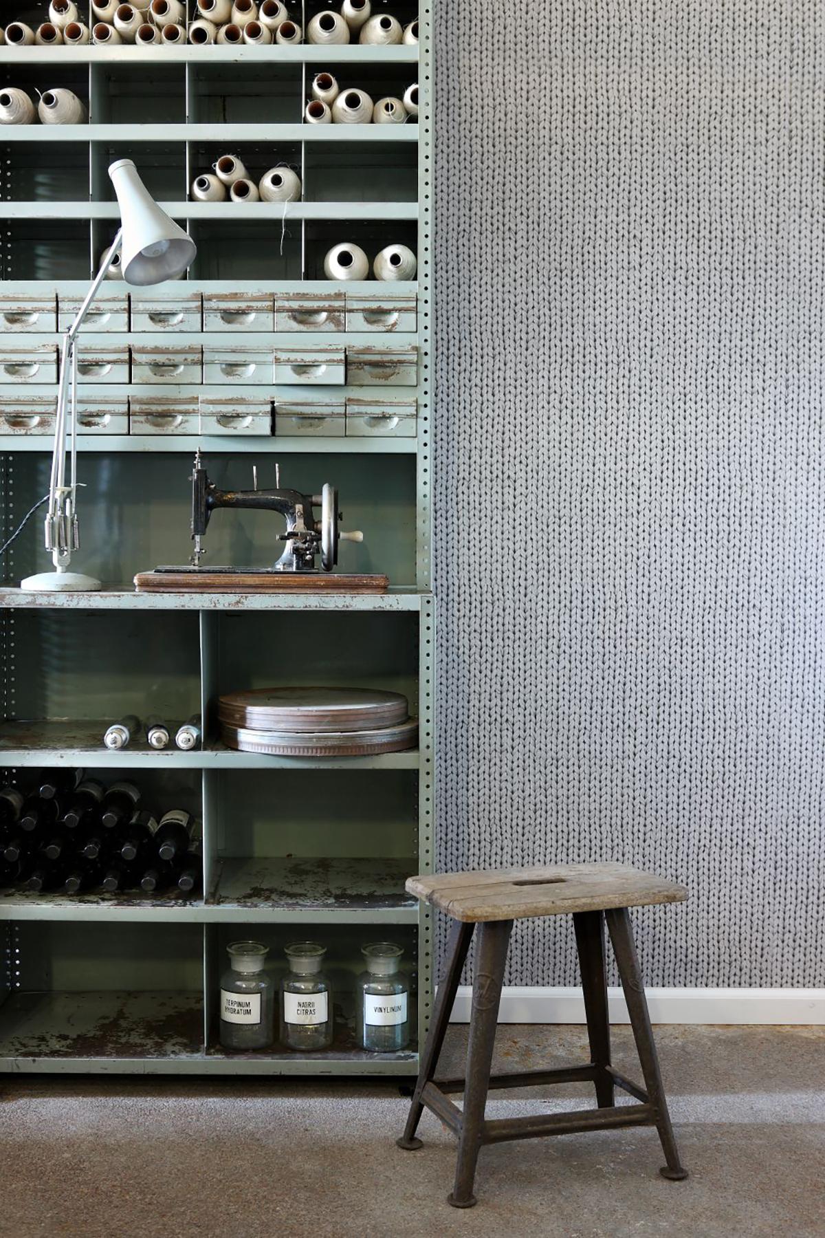 York Hart Taupe Chevron Fabric Wallpaper
