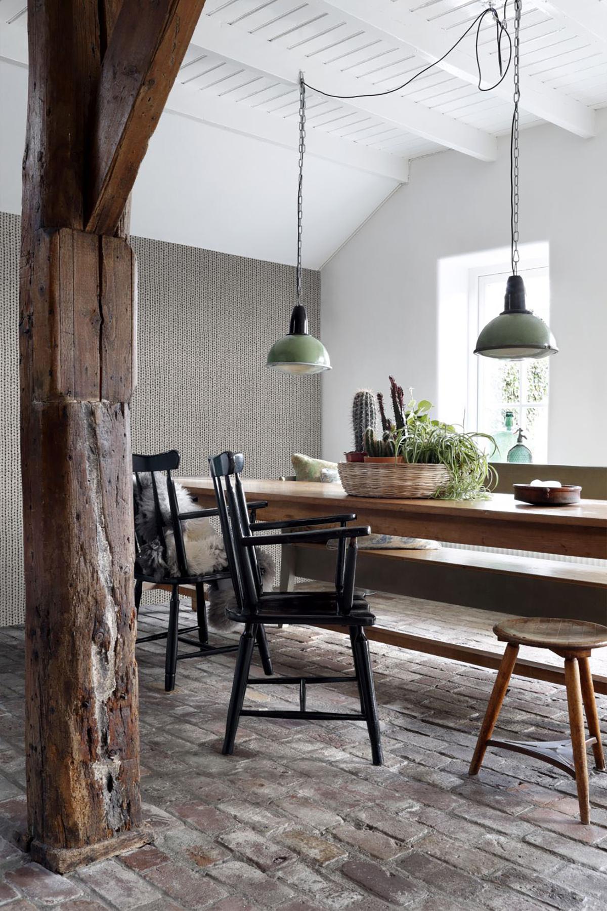 York Hart Taupe Chevron Fabric Wallpaper