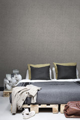 York Hart Taupe Chevron Fabric Wallpaper