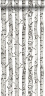 York Merman Light Grey Birch Tree Wallpaper