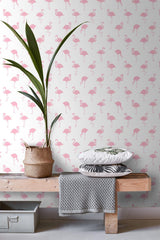 York Lovett Pink Flamingo Wallpaper