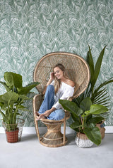 York Fifi Green Palm Frond Wallpaper