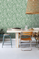 York Fifi Green Palm Frond Wallpaper