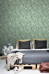 York Fifi Green Palm Frond Wallpaper